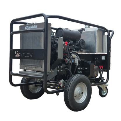 Maxflow Industrial Diesel Pressure Washer – Yanmar 3-Cylinder 35LPM 200 Bar Trolley Frame