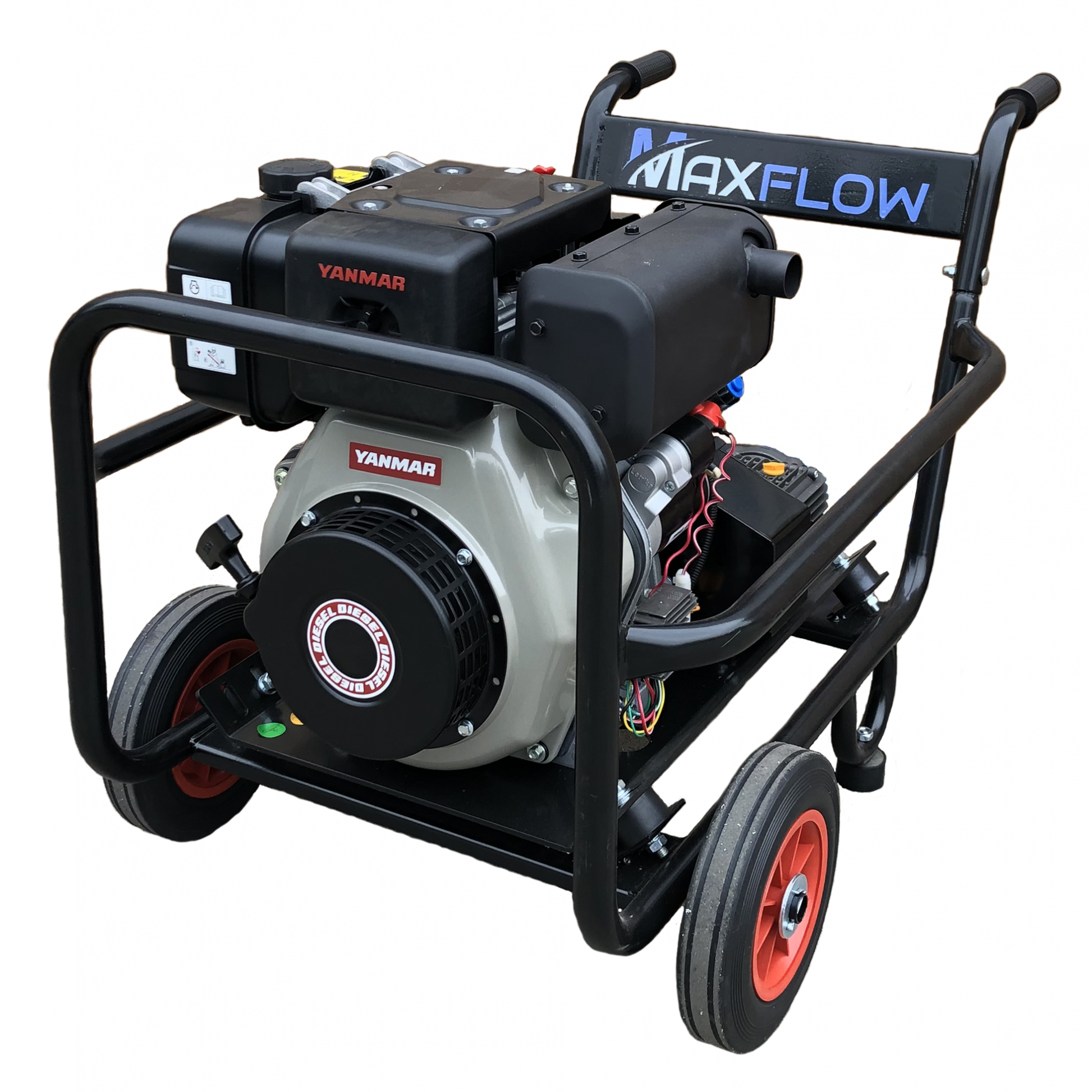 Maxflow Industrial Pressure Washer - Yanmar L100-V Interpump 15 LPM Trolley Frame