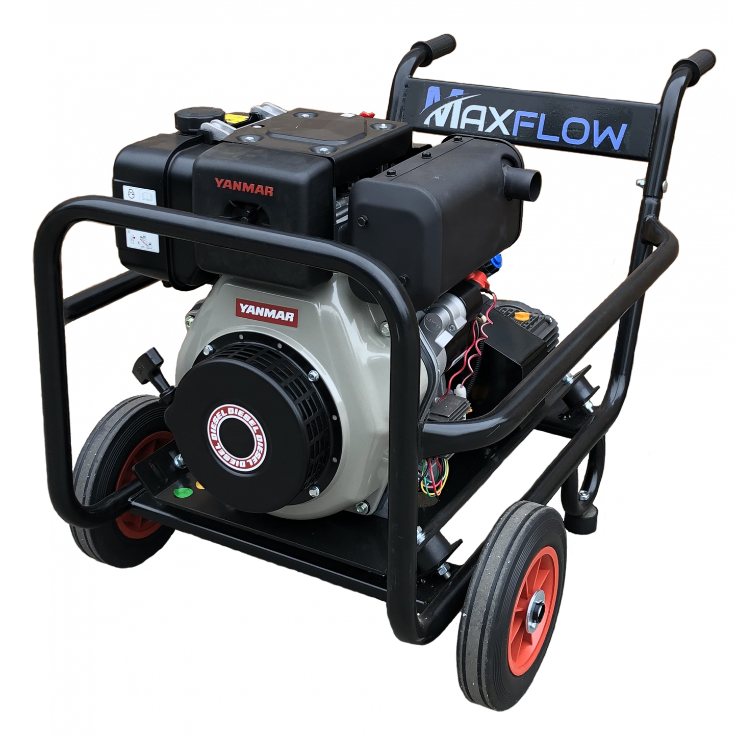 Maxflow Industrial Pressure Washer - Yanmar L100-V Comet Pump 18 LPM Trolley Frame